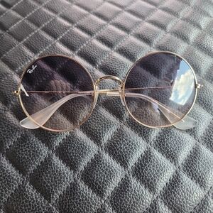 Ray-Ban Women's Round Metal Sunglasses Gold Frame with Dark Gradient Lenses